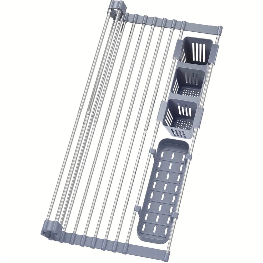 NWT!  Expandable Roll Up Dish Drying Rack
